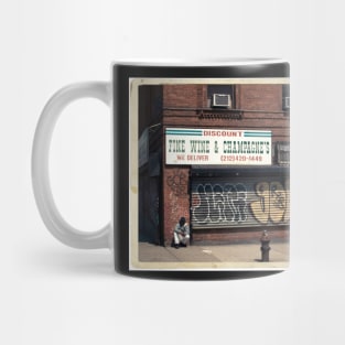 Liquor Store in NYC - Kodachrome Postcard Mug